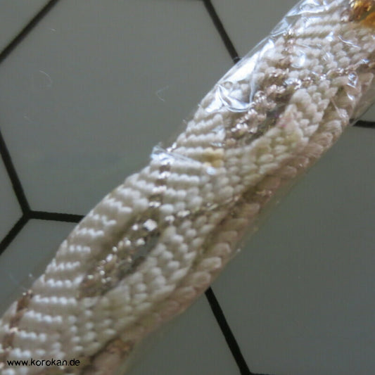 Haori Himo - Seide, weiß silber Tatewaku