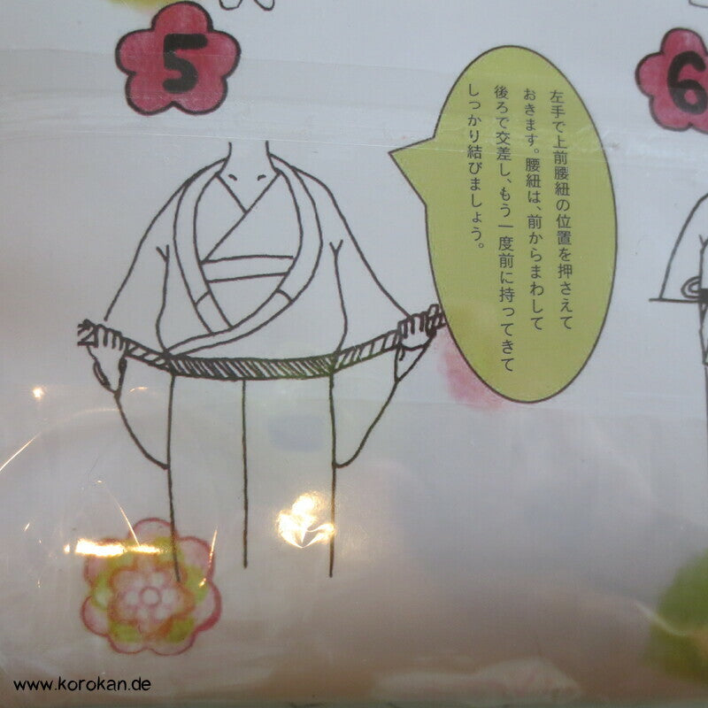 Set für Yukata Kimono: Juban, Himo, Korin, Maeita, Datejime