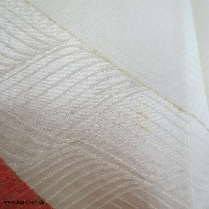 moderner japanischer Kamelien Furisode Seidendamast Kimono