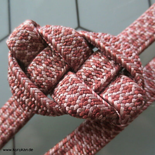 Knotenpack braun beige Obijime, Seide