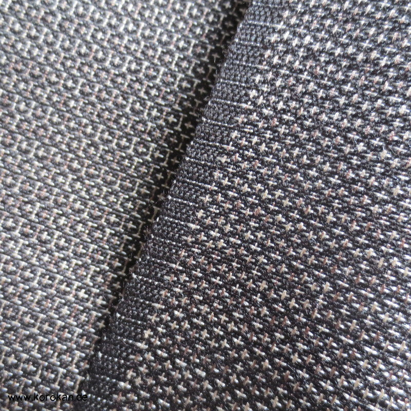 braun Minimuster Männer Kimono Wolle / Seide
