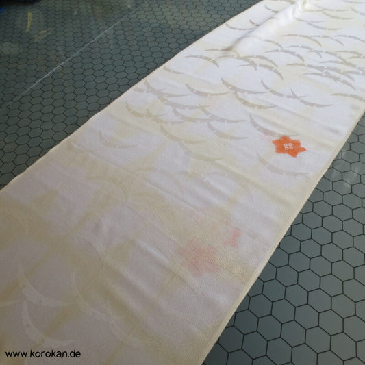 Shibori Blüten, gewebte Gräser Kimono Seiden Damast