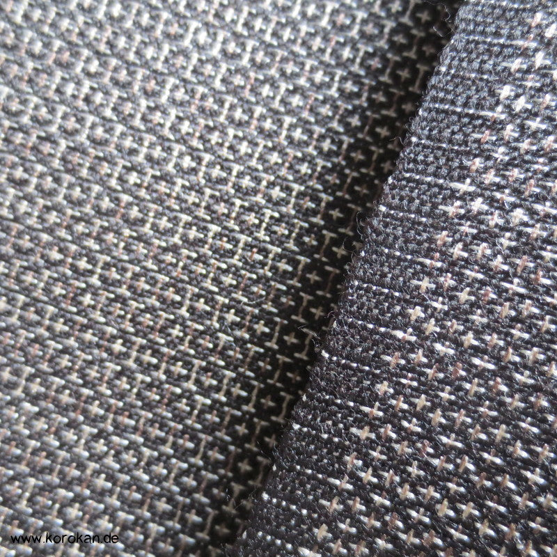 braun Minimuster Männer Kimono Wolle / Seide