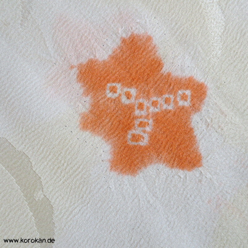 Shibori Blüten, gewebte Gräser Kimono Seiden Damast