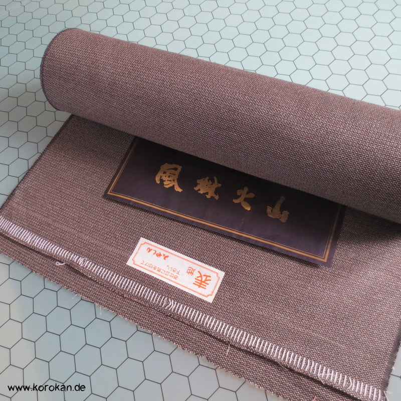 braun Minimuster Männer Kimono Wolle / Seide