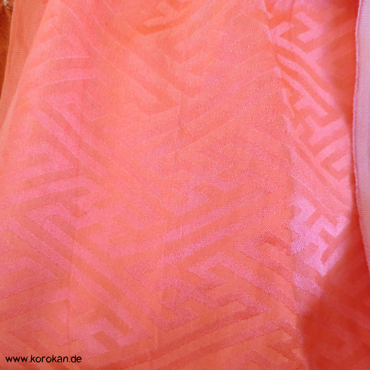 Shibori Sayagata Rinzu Damast Seide Obiage