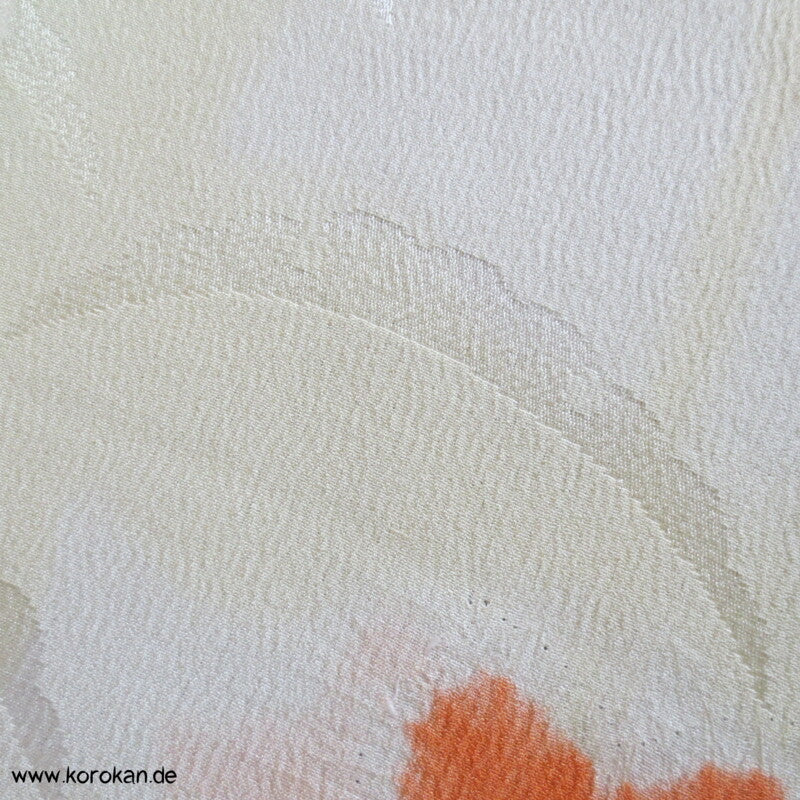 Shibori Blüten, gewebte Gräser Kimono Seiden Damast
