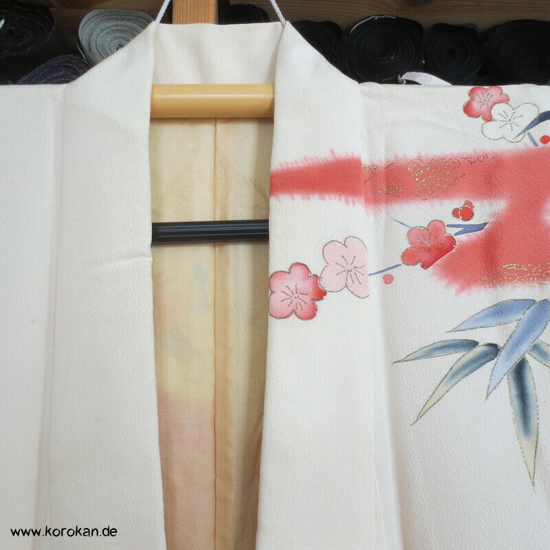 Bambus, goldgestickte Kiku Homongi Kimono