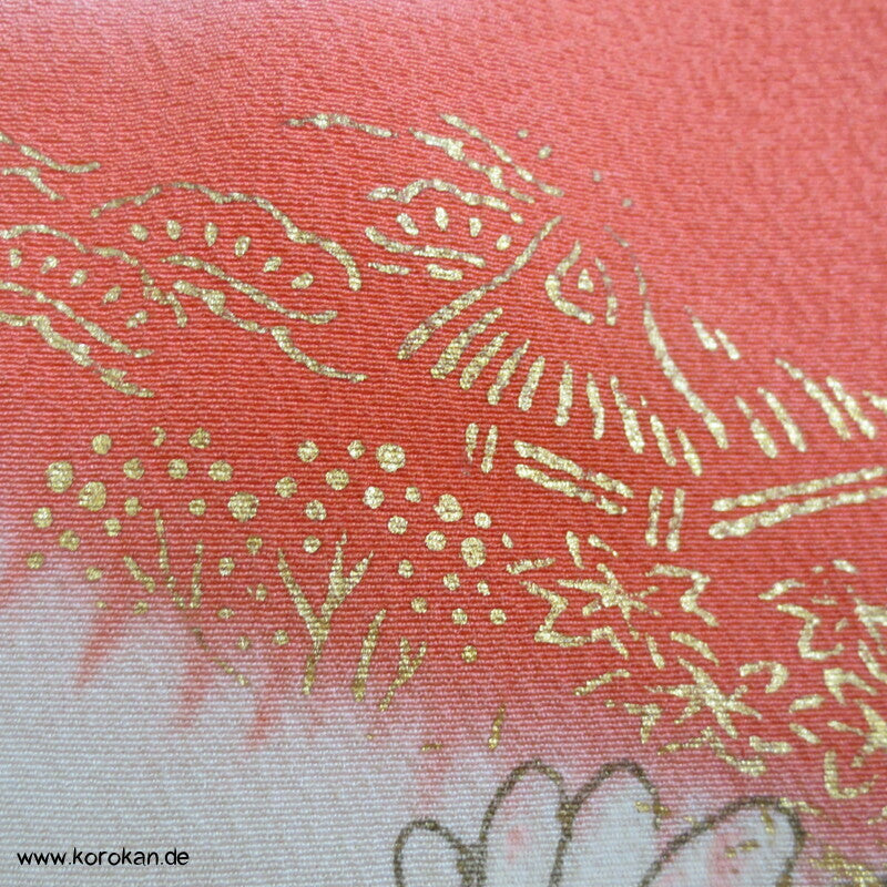 Bambus, goldgestickte Kiku Homongi Kimono