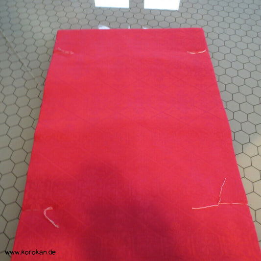 Ichimatsu Schachbrettkaro Shibori Seiden Nagoya Obi, originalgeheftet