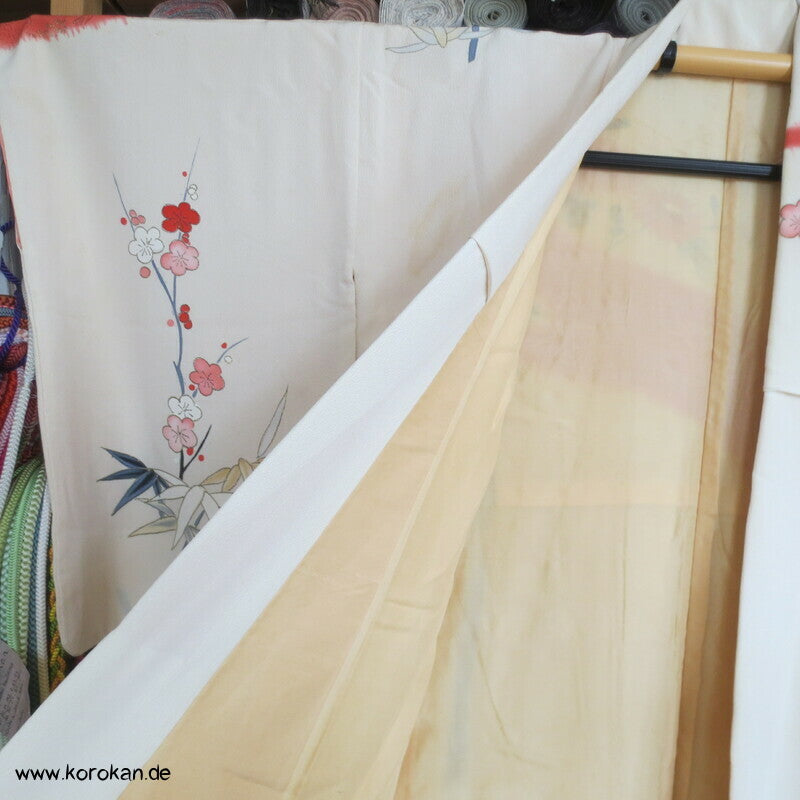 Bambus, goldgestickte Kiku Homongi Kimono
