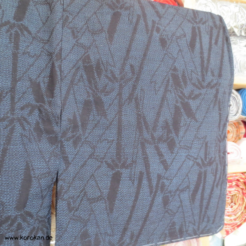 Bambus Kasuri Tsumugi Kimono, teilgefüttert