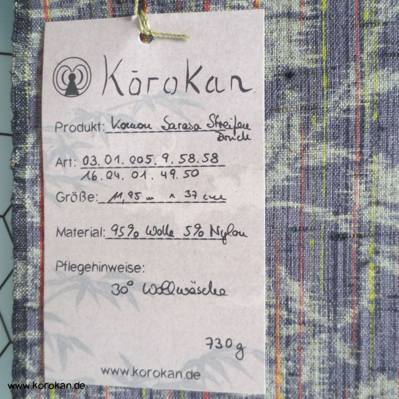 Sarasa Streifen Kimono Wollstoff