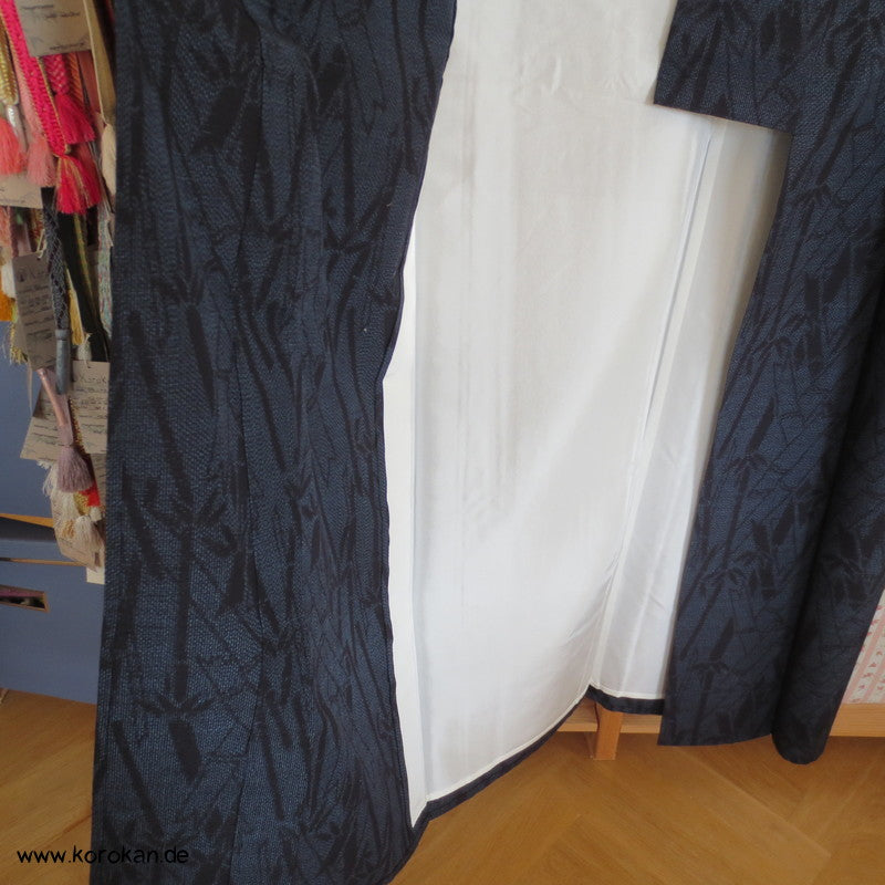 Bambus Kasuri Tsumugi Kimono, teilgefüttert