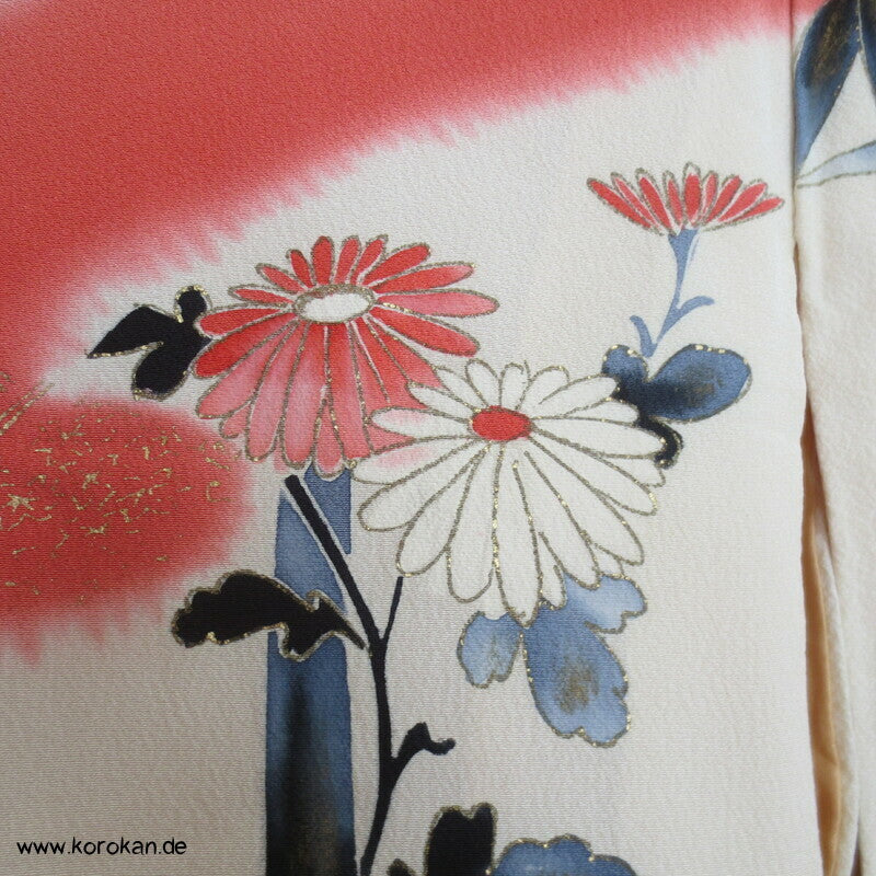Bambus, goldgestickte Kiku Homongi Kimono