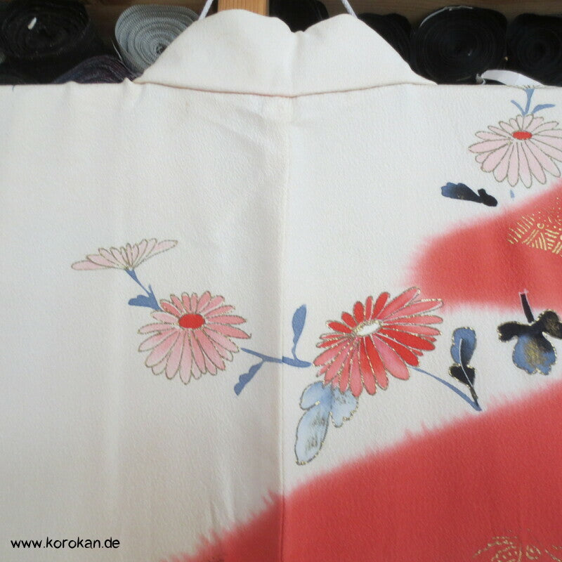 Bambus, goldgestickte Kiku Homongi Kimono
