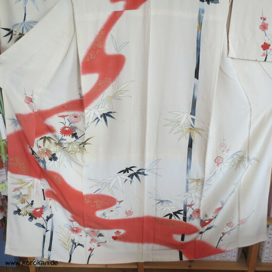 Bambus, goldgestickte Kiku Homongi Kimono