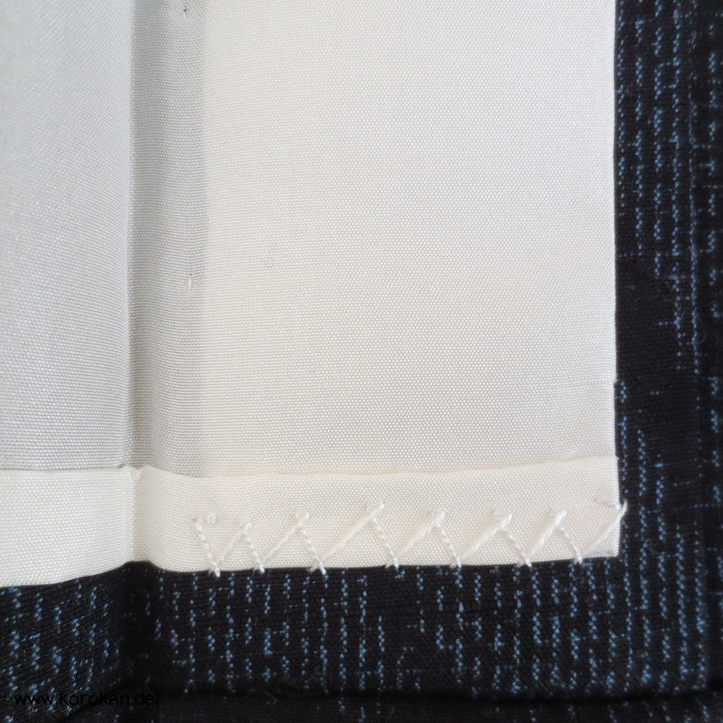 Bambus Kasuri Tsumugi Kimono, teilgefüttert