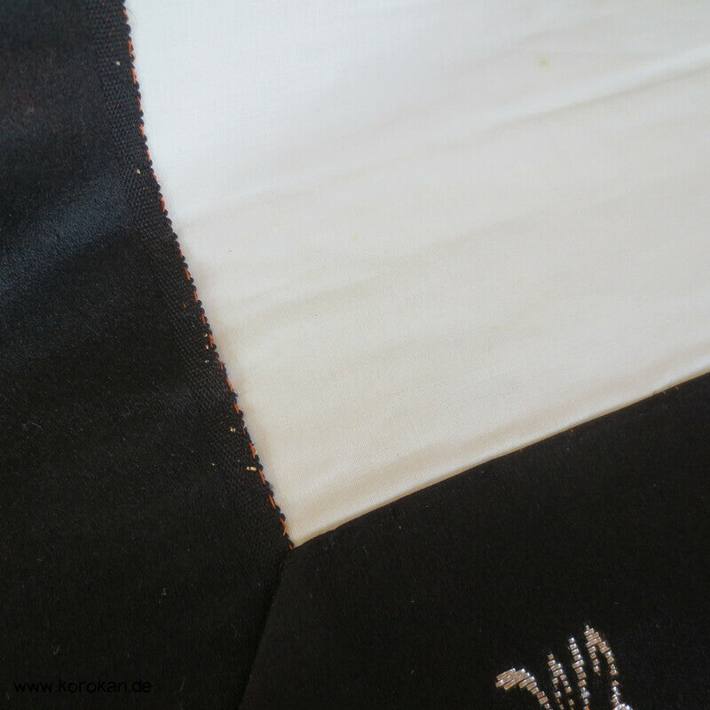 Fukuro Kimono Seidenbrokat Gürtel mit goldenen Mon