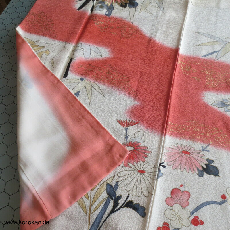 Bambus, goldgestickte Kiku Homongi Kimono
