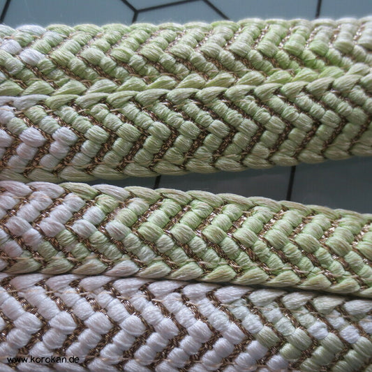 goldgrün Verlauf Obijime, Seide / Lurex