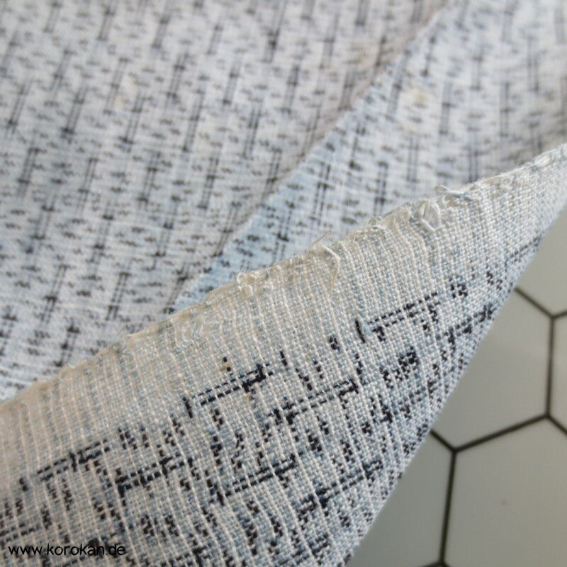 meliertes Kasuri Baumwolle / Hanf Kimono Stoffrolle