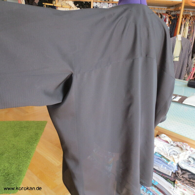 schwarze Sommer Rho Seide Überwurf / Jacke - offen und lose