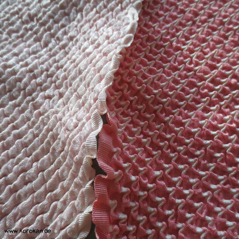 rosa Farbverlauf Full Shibori Obiage Rinzu Damast