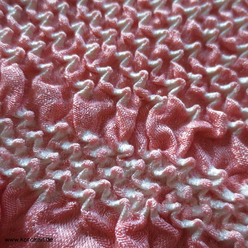rosa Farbverlauf Full Shibori Obiage Rinzu Damast