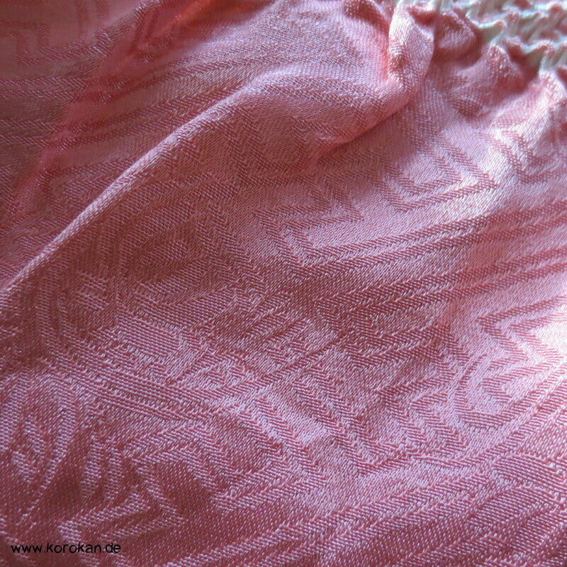 rosa Farbverlauf Full Shibori Obiage Rinzu Damast