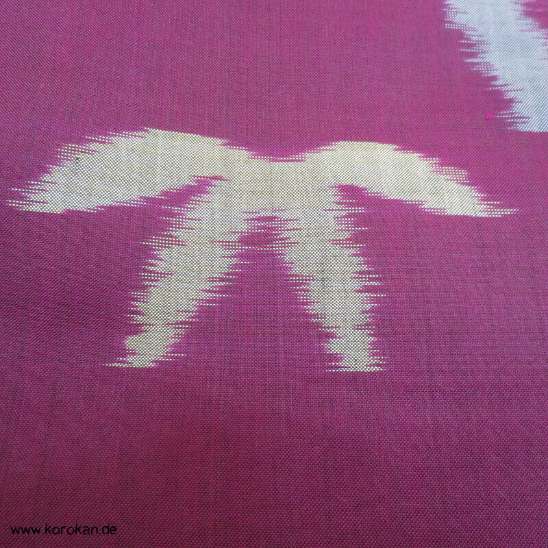 Japan Art Deco Genjiko und Bambus Meisen Seiden Kimono
