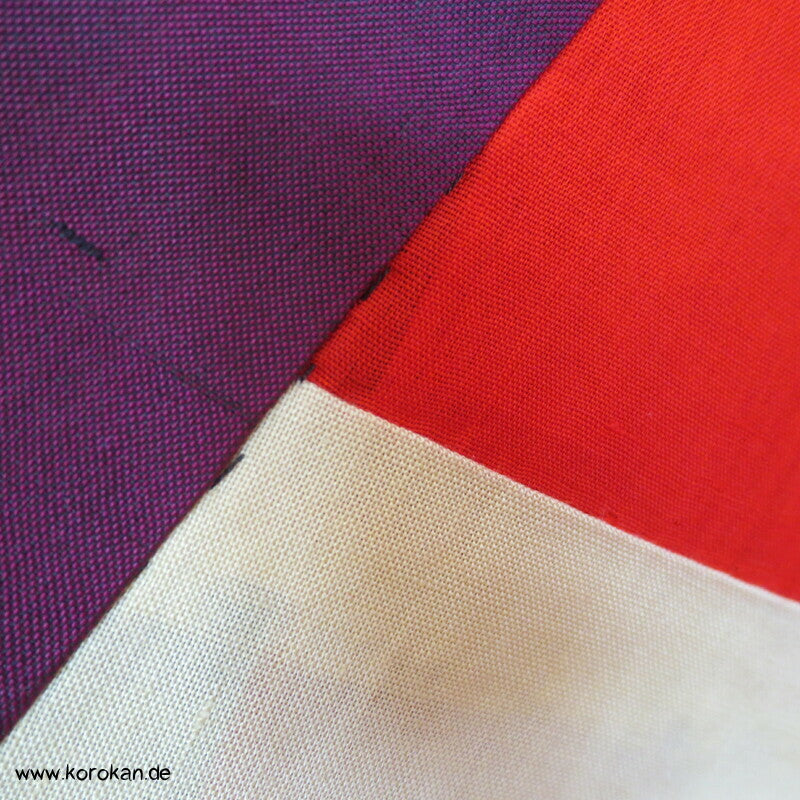 Japan Art Deco Genjiko und Bambus Meisen Seiden Kimono