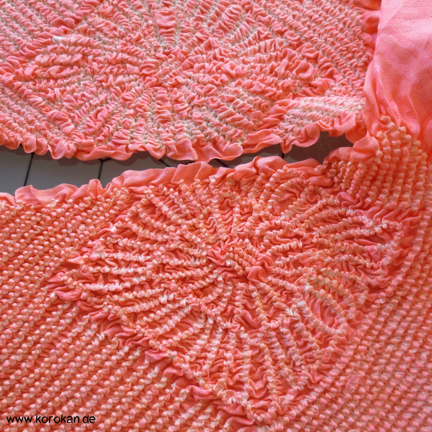 Shibori Sayagata Rinzu Damast Seide Obiage