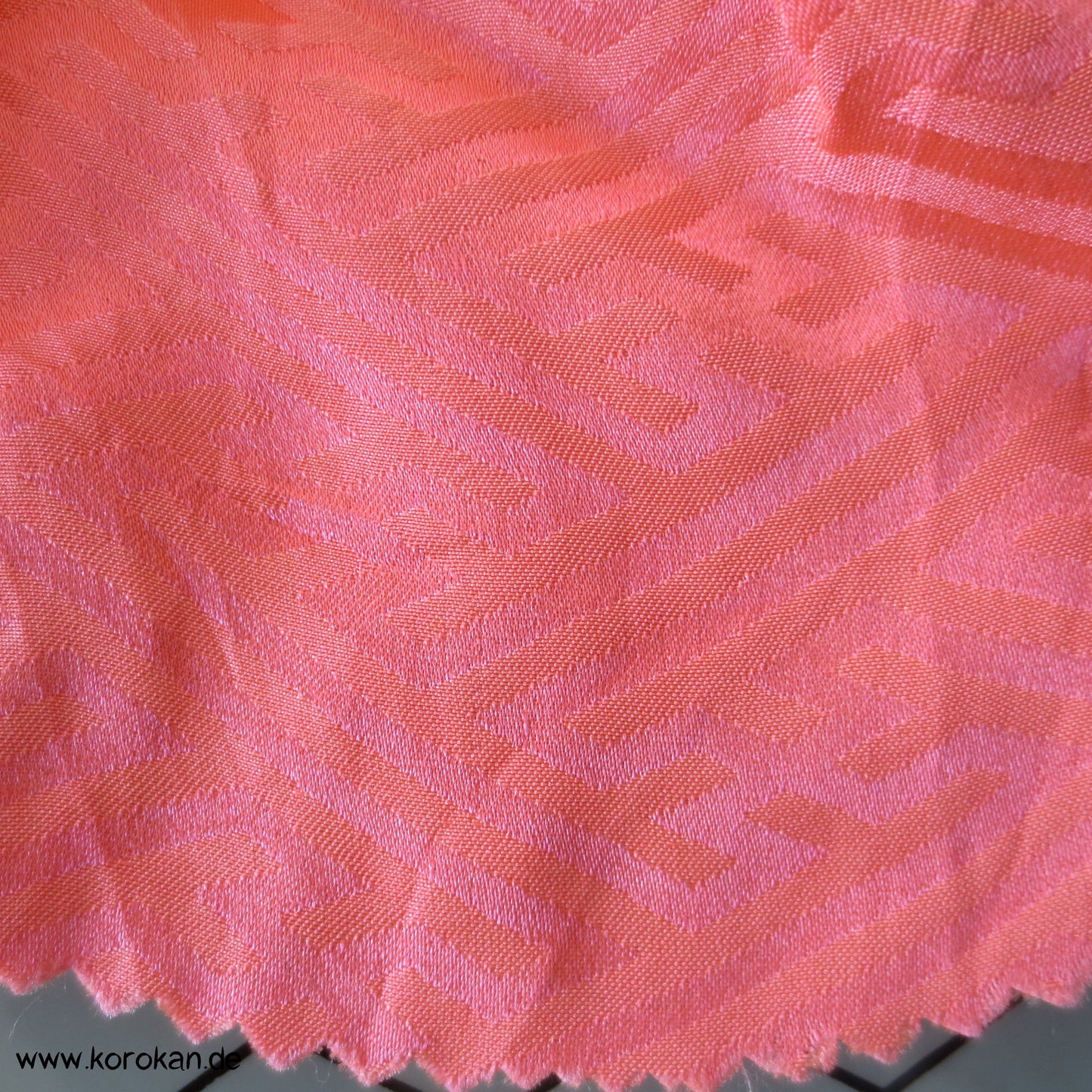 Shibori Sayagata Rinzu Damast Seide Obiage