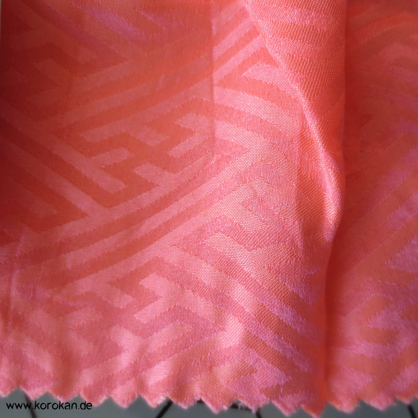 Shibori Sayagata Rinzu Damast Seide Obiage