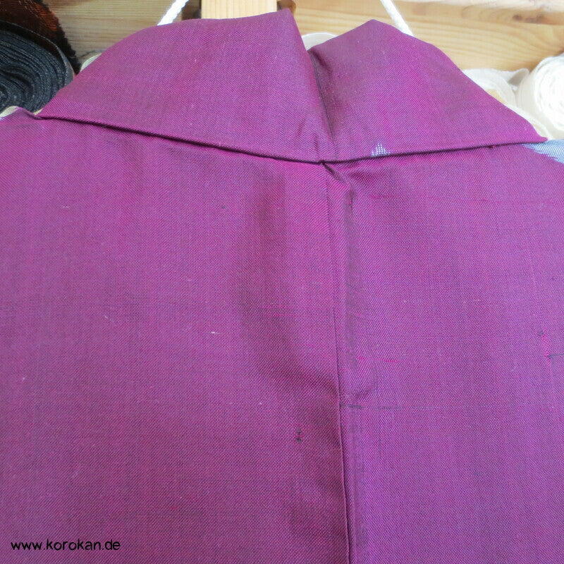 Japan Art Deco Genjiko und Bambus Meisen Seiden Kimono