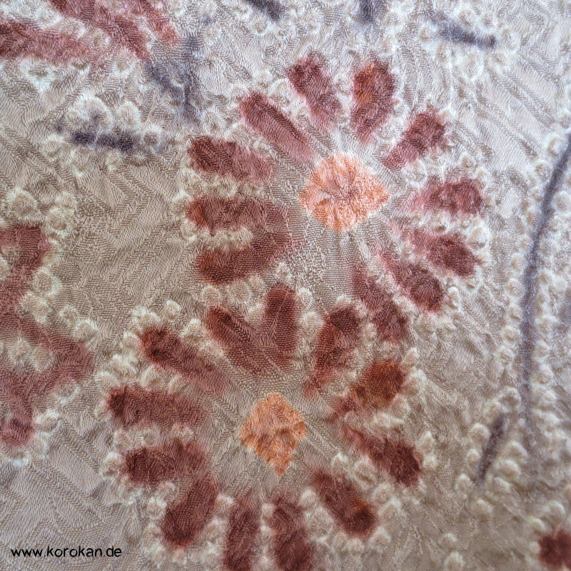 Full Shibori Wasserfall Seidendamast Haori Kimono Jacke