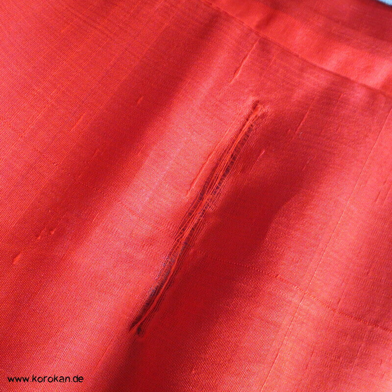 Japan Art Deco Genjiko und Bambus Meisen Seiden Kimono