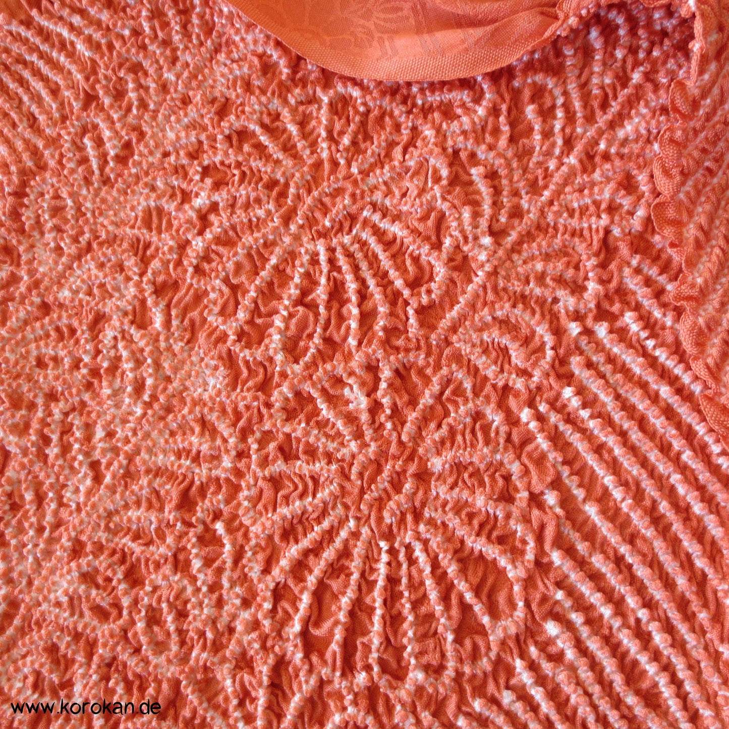 Shibori Sayagata Rinzu Damast Seide Obiage