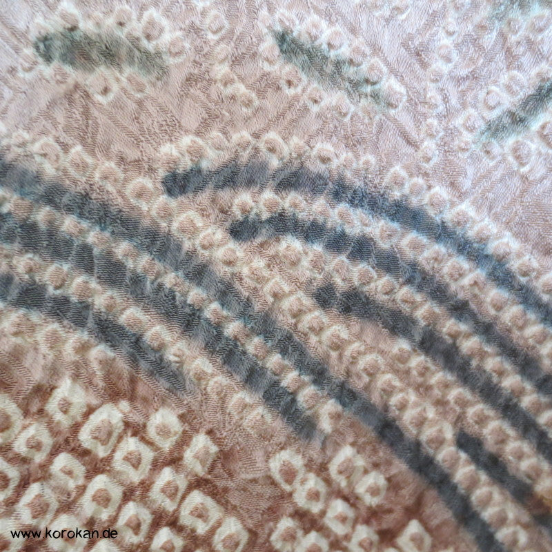 Full Shibori Wasserfall Seidendamast Haori Kimono Jacke