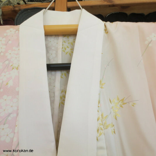 Sakura Seide mit Golddruck Juban Unterkimono