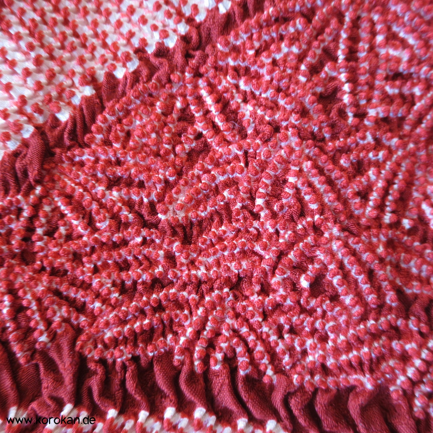 Shibori Sayagata Rinzu Damast Seide Obiage
