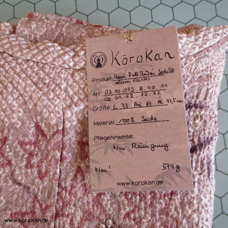 Full Shibori Wasserfall Seidendamast Haori Kimono Jacke