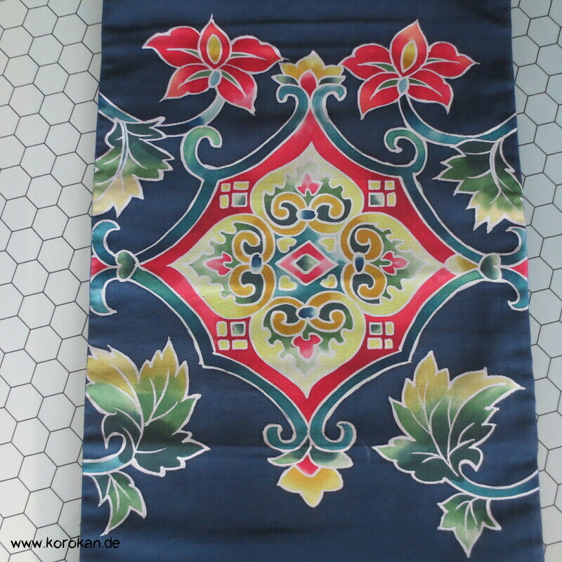 ornamental bemalte Ripsseide Nagoya Obi Kimonogürtel