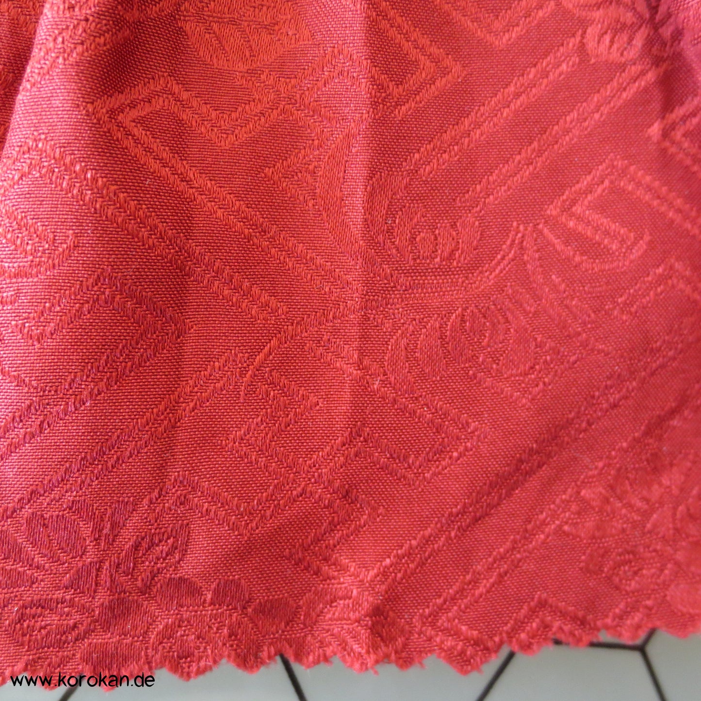 Shibori Sayagata Rinzu Damast Seide Obiage