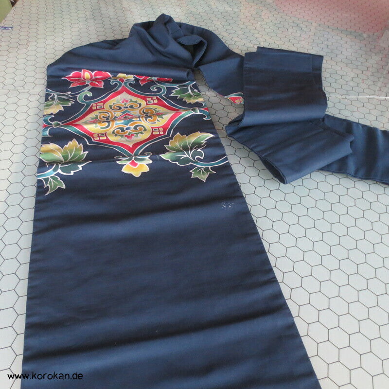ornamental bemalte Ripsseide Nagoya Obi Kimonogürtel