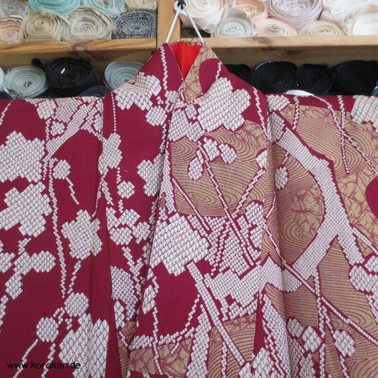 gewebtes Kanoko, Zweige, festlicher Komon Kimono