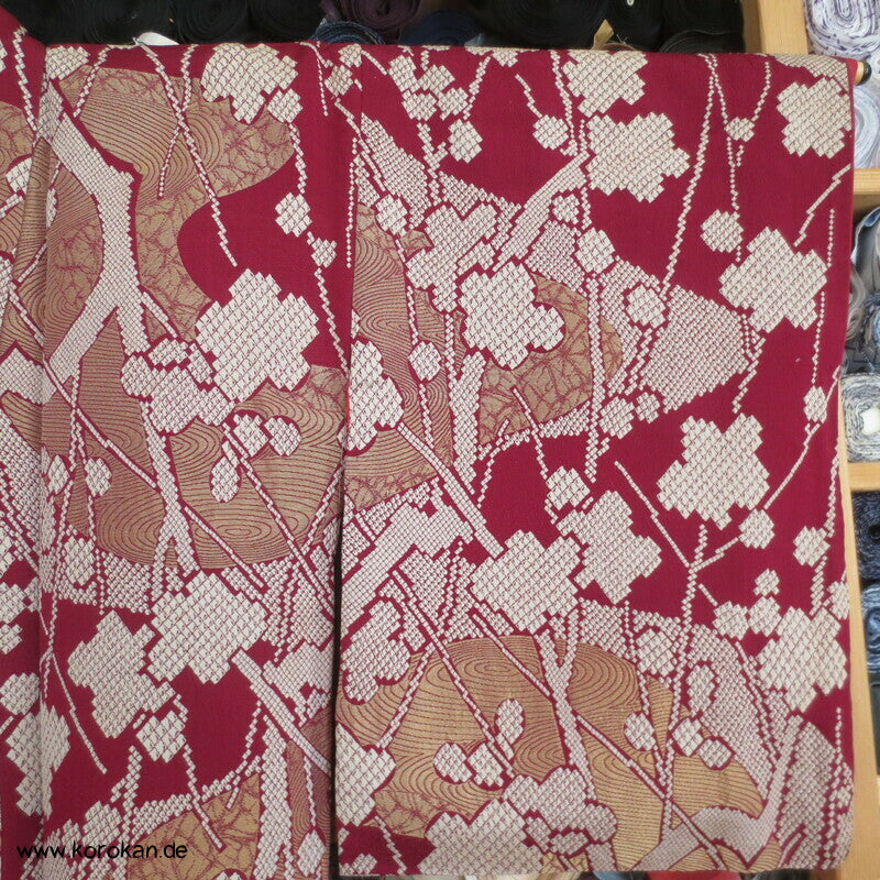 gewebtes Kanoko, Zweige, festlicher Komon Kimono