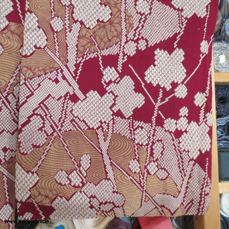 gewebtes Kanoko, Zweige, festlicher Komon Kimono