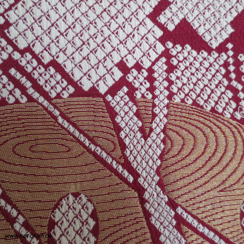 gewebtes Kanoko, Zweige, festlicher Komon Kimono